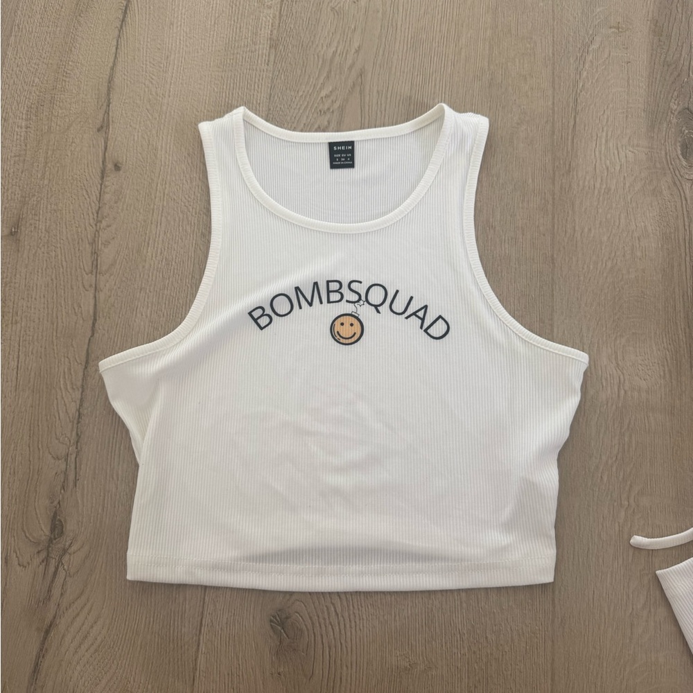 White Bombsquad Tank Top